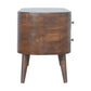 Rounded Media Unit - Chestnut Finish