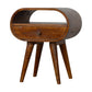 Circular Nightstand - Chestnut Finish