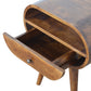 Circular Nightstand - Chestnut Finish