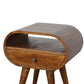 Circular Nightstand - Chestnut Finish