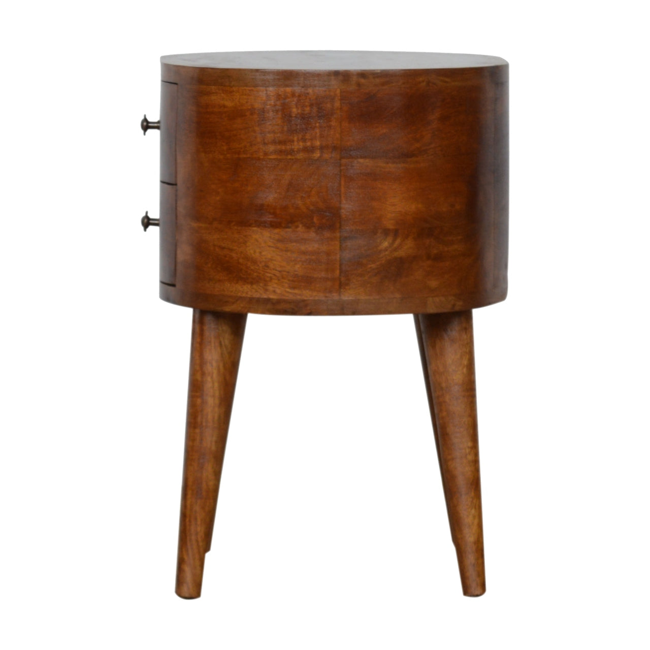 Chestnut Rounded Nightstand Table